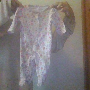 Babyworks newborn soft floral pajama onesie.